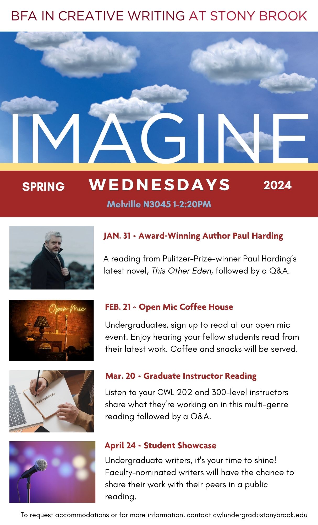 Spring 2024 Creative Writing Events Spring 2024 Creative Writing Events