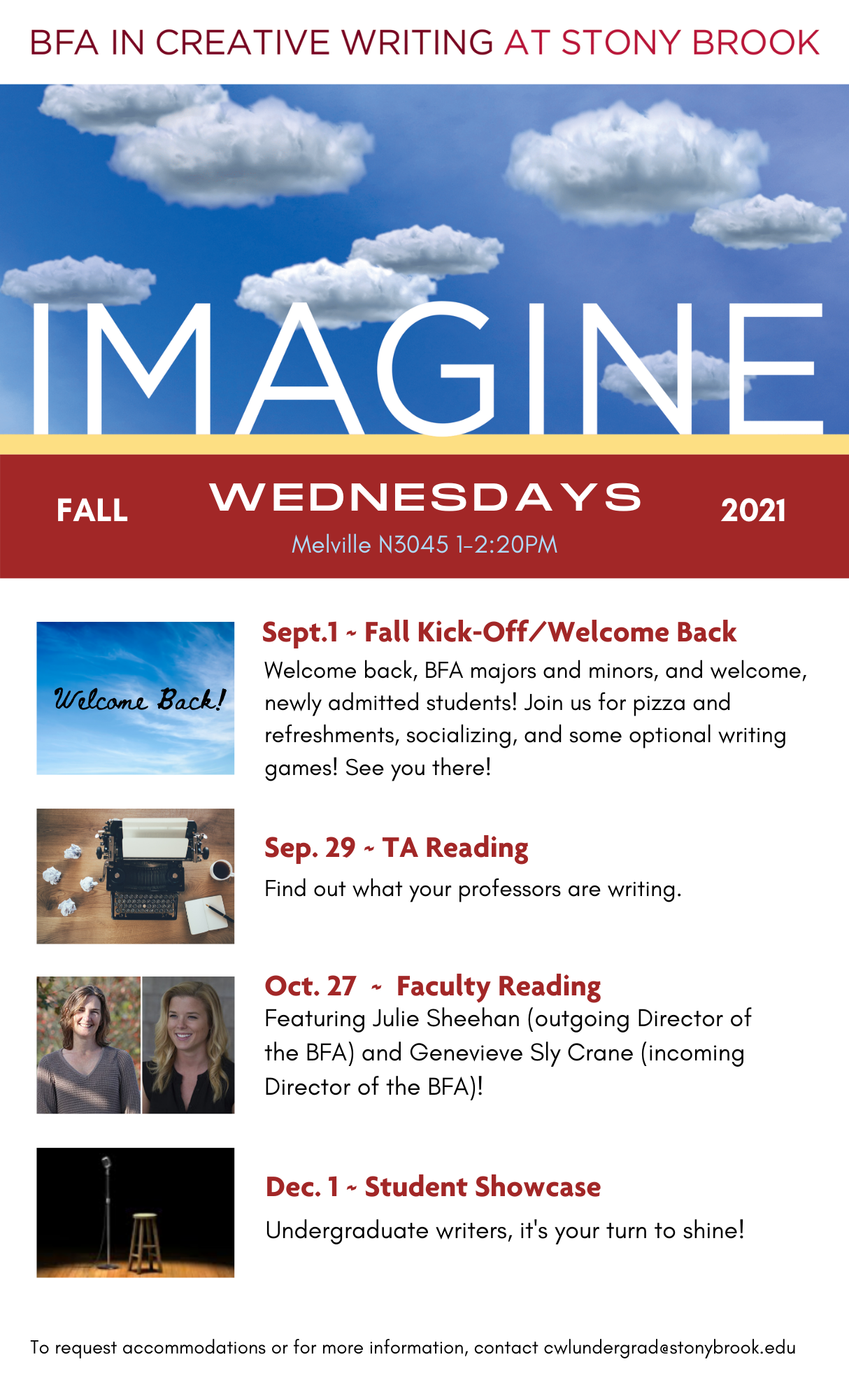 Image of Fall 2021 Imagine Events Flyer