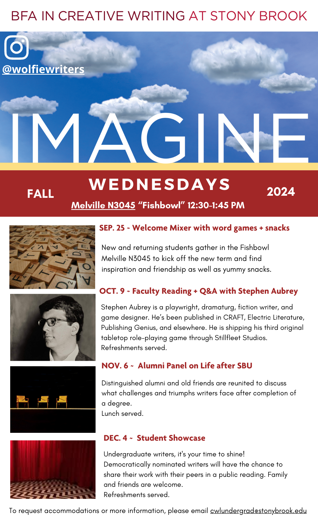 Image of Fall 2024 IMAGINE Events Flyer