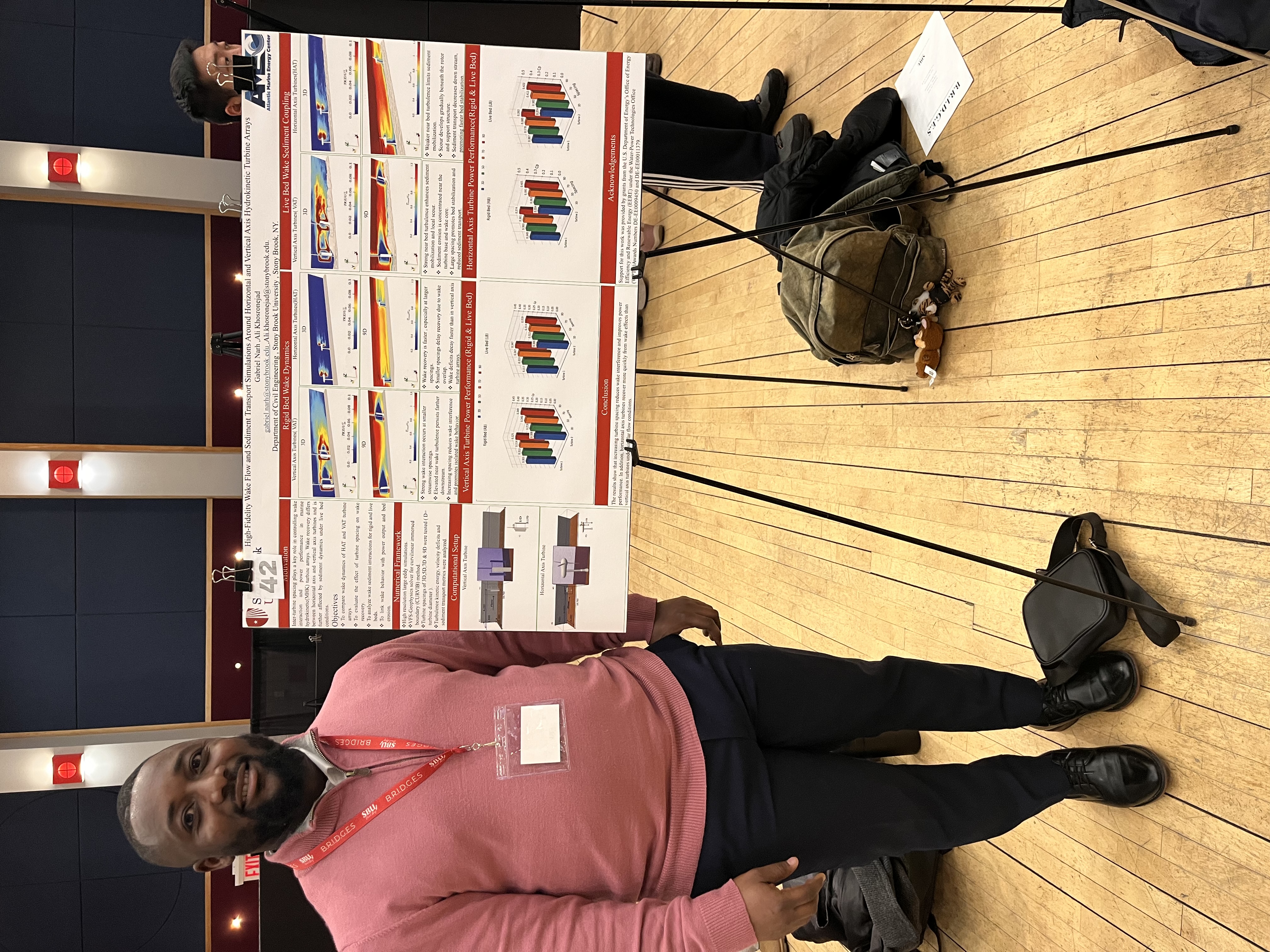G. Narh with poster