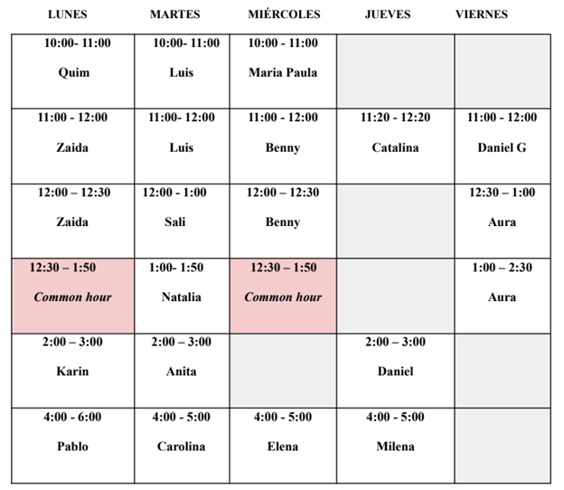 Writing Center Spring 25