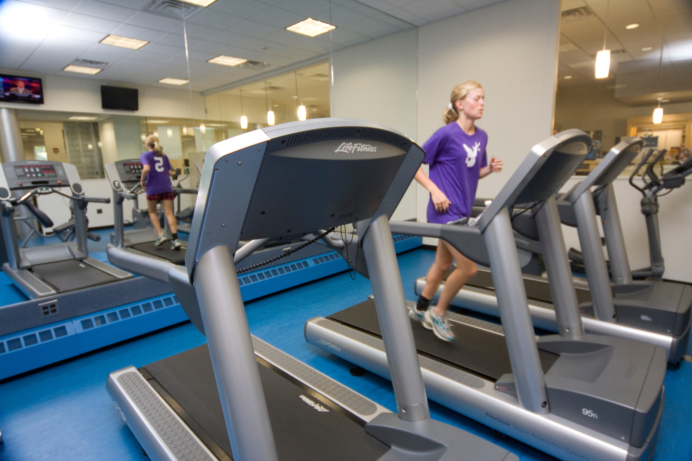 person running on the treadmill