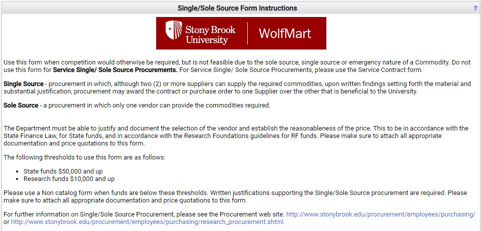 single form instructions