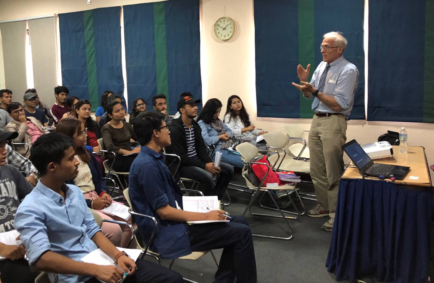 Gene Hammond and students